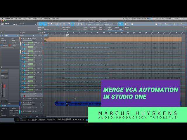 Merge VCA Automation in PreSonus Studio One