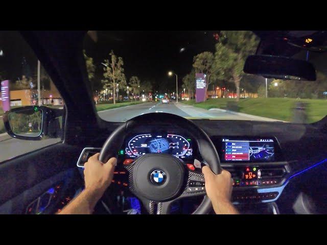 2021 BMW M3 Competition POV Night Drive (3D Audio)(ASMR)