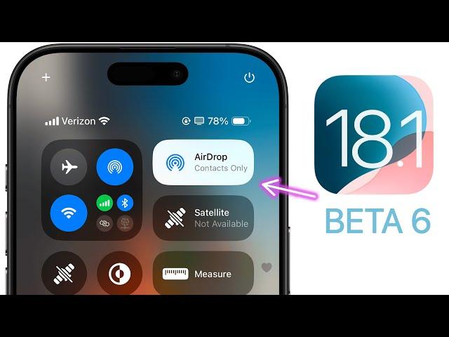 iOS 18.1 Beta 6 Released - What's New?