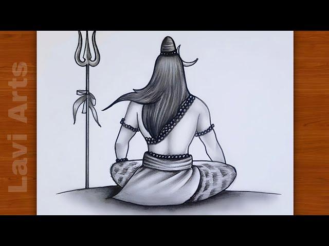 Mahadev drawing | How to draw lord shiva easy ( Step by step ) | Shivratri drawing| shivling drawing