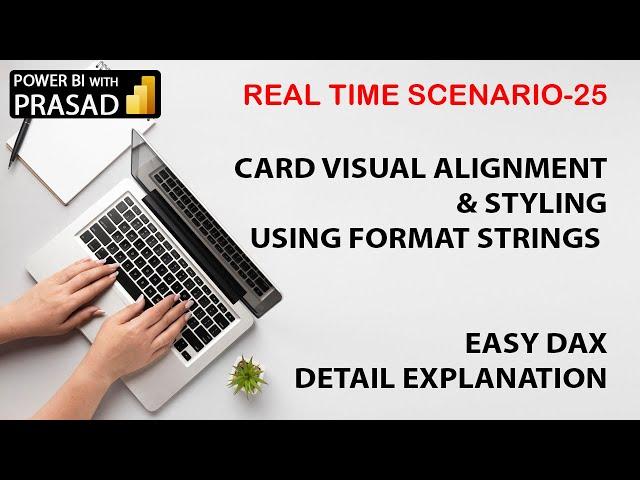 Power BI Real-Time Scenario 25: Card Visual Alignment & Styling Using Format Strings (DAX)