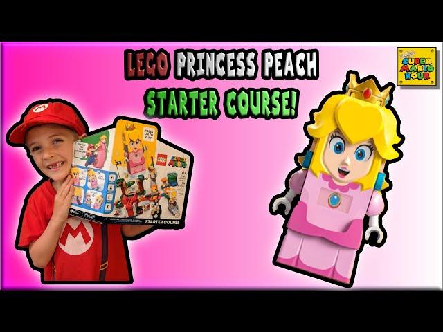 NEW! LEGO MARIO PRINCESS PEACH STARTER COURSE- ADVENTURES WITH PEACH: The MARIO KID unboxes & builds