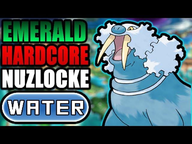 Pokémon Emerald Hardcore Nuzlocke - Water Type Pokémon Only! (No items, No overleveling)