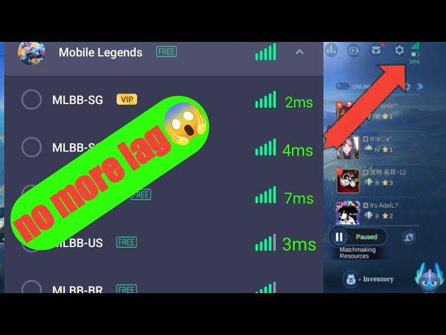 how to get 1ms ping in mobile legend (best VPN) for online game