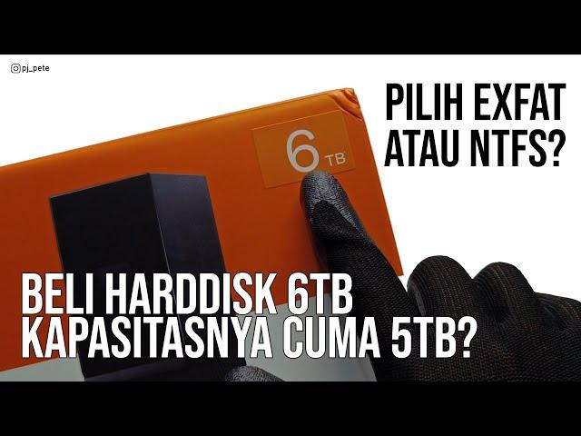 Beli HDD 6TB kapasitasnya kok cuma 5TB? Pilih ExFAT atau NTFS?  | WD MyBook 6TB
