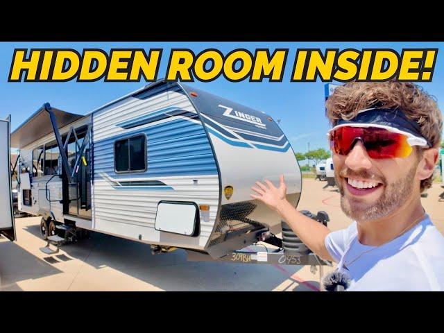 New RV design for 2024 with a HIDDEN ROOM! 2024 Crossroads Zinger 309BH