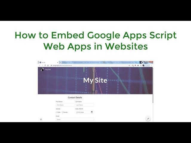 How to Embed Google Apps Script Web Apps in Websites