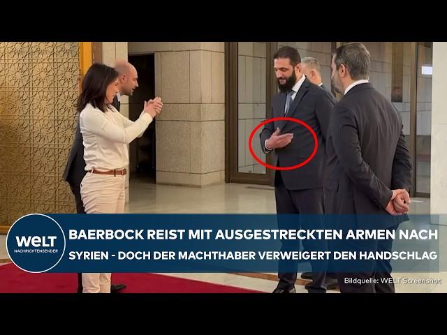 BAERBOCK IN SYRIA: Scandal in Damascus! Ruler refuses to shake the Foreign Minister's hand