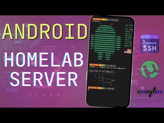 DIY HomeLab SERVER using your ANDROID device: SSH & NAS Server