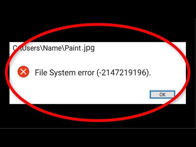 How To Fix The File System Error  -2147219196 || Windows Photos Opening Error