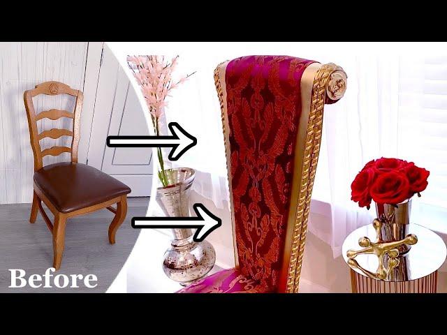 SEE HOW I TRANSFORMED AN OLD CHAIR USING BROCADE!