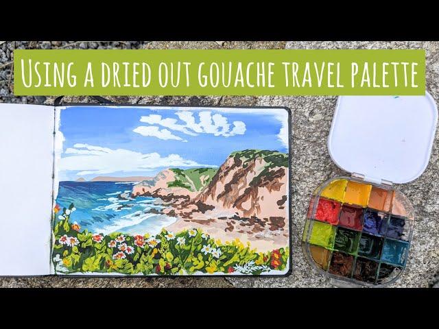 Using A Dried Out Winsor & Newton Designers' Gouache Travel Palette - Does it Still Work??