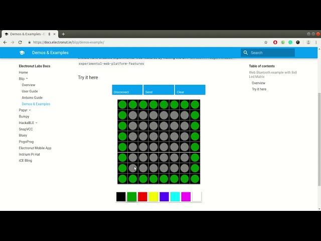 Electronut Labs nRF52840 Blip - Web Bluetooth Demo