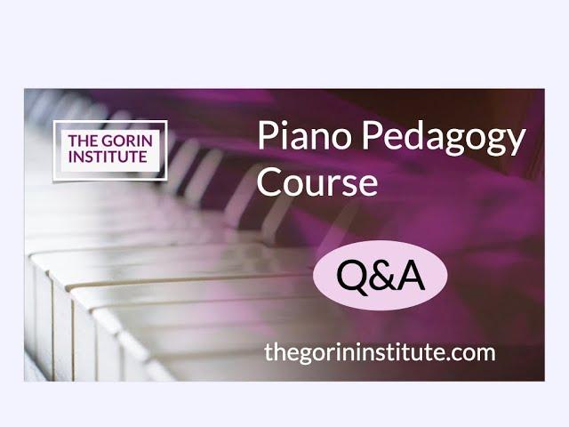 Piano Pedagogy Courses Q&A sneak peek