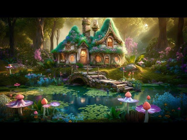 Enchanting Fairy Cottage in the Middle of the Forest - Music & Ambience 