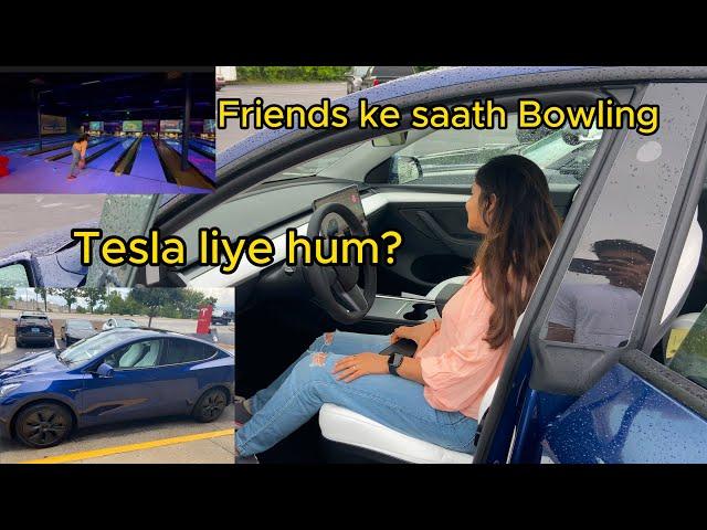 Friends ke saath Bowling | Kya humne Tesla car liya? Indian in USA