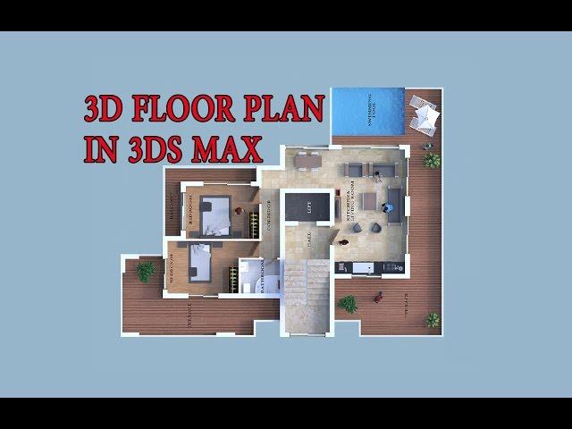 How to make 3d floor plan-3ds max part I