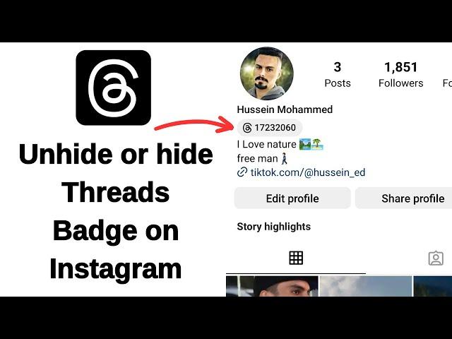 How to Unhide or hide Threads Badge on Instagram