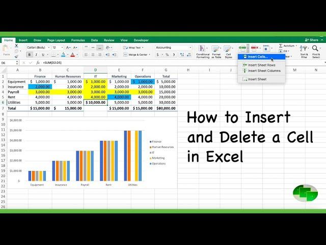 Oops! How to Insert and Delete a Cell in Excel