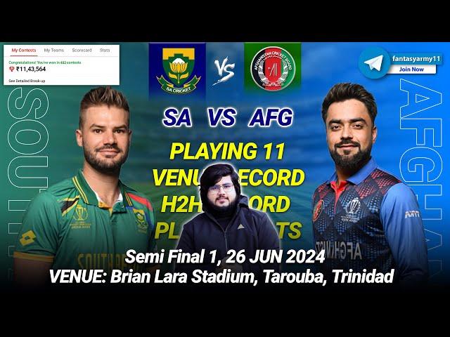 SA vs AFG Dream11 Prediction| SA vs AFG Dream11 Prediction| South Africa vs Afghanistan Semi Final 1