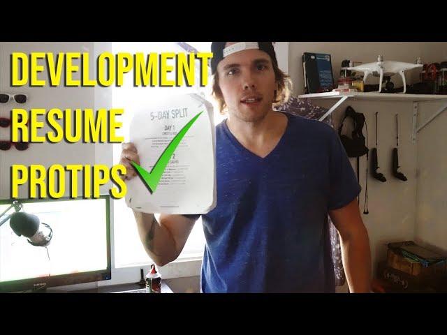 PROTIPS for AN AWESOME Software Developer Resume!