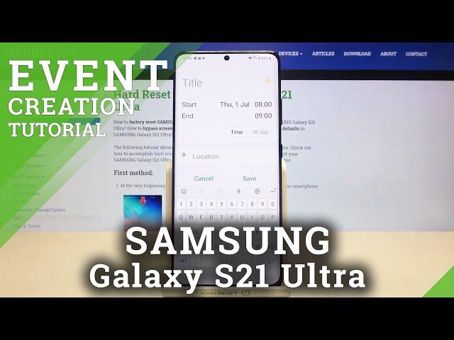 How to Add Event to Calendar in SAMSUNG Galaxy S21 Ultra – Add New Event to Calendar