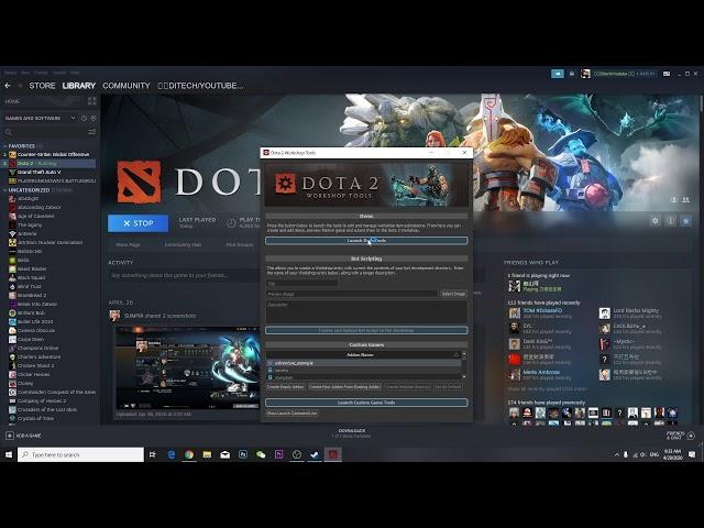 How to launch Dota 2 Workshop tool in 2020