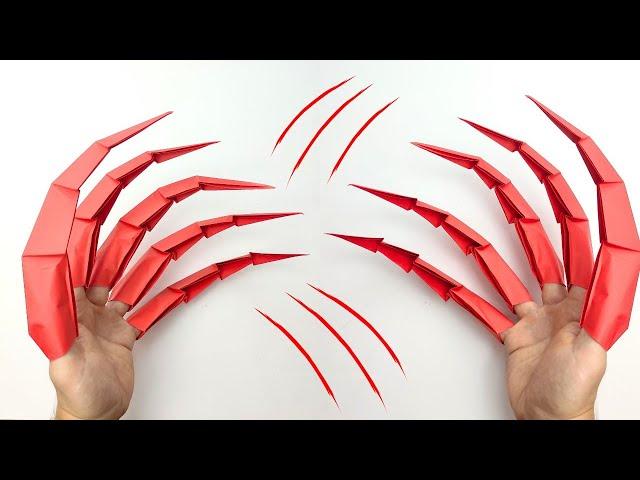 CREATE Your Own SCARY Origami Claws in 5 Minutes! BEST Halloween Decor