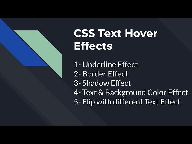 CSS Text Animation | Text hover effects in css | CSS Tutorial