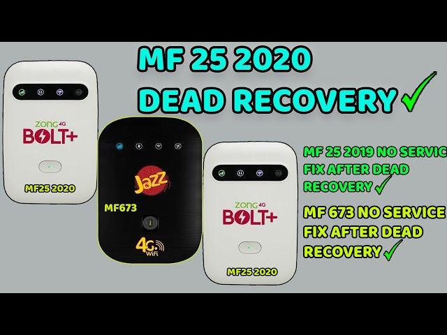 Zong Mf25 2020 Dead Recovery and No Service Fix | Mf673 No Service Fix After Dead Recovery