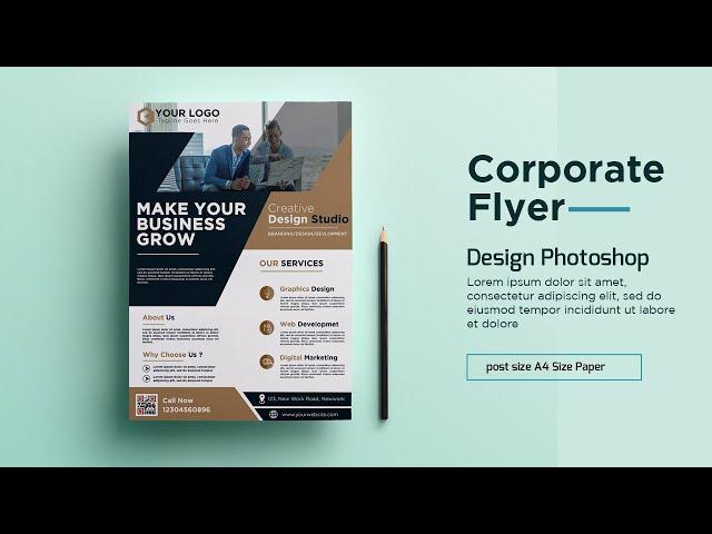 Corporate Business Flyer Design In Photoshop cc | Corporate Flyer Design