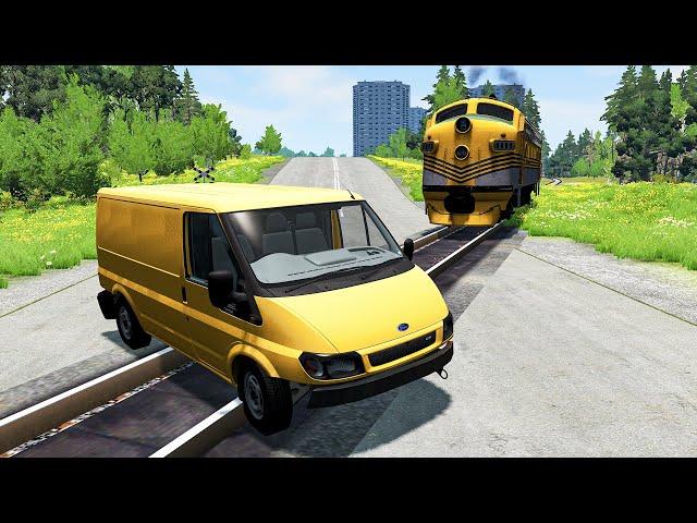 Cars vs Rails – BeamNG.Drive