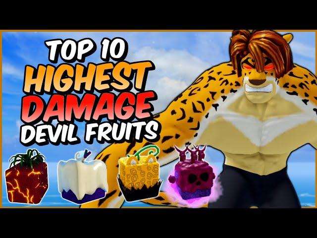 Top 10 HIGHEST DAMAGE Devil Fruits in Blox Fruits! | Blox Fruits Devil Fruit Tier List