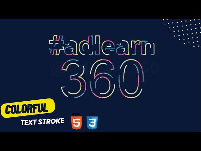 Colorful Text Stroke Animation using HTML CSS & SVG