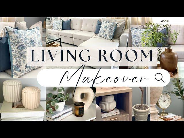 Living Room MAKEOVER | Home Decor Haul | MAKEOVER on a Budget | Decorate with Me | LINSY HOME Couch