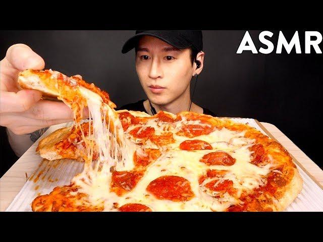 ASMR EXTRA CHEESY PEPPERONI PIZZA MUKBANG (No Talking) EATING SOUNDS | Zach Choi ASMR