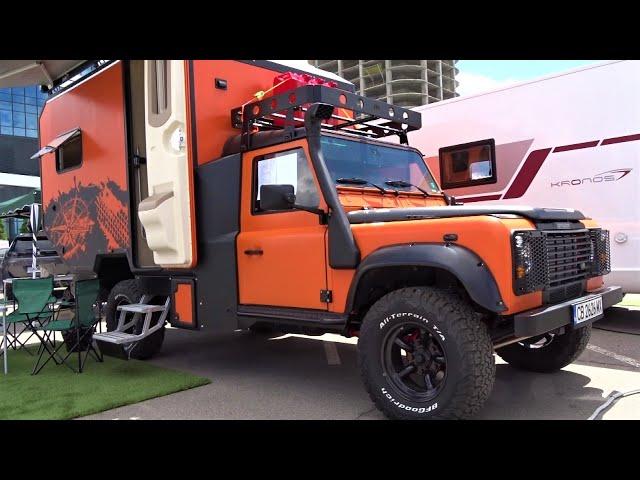 Land Rover Defender TD5 Offroad Camper 4x4 - Interior, Exterior Walkaround - Camping Expo Sofia 2021