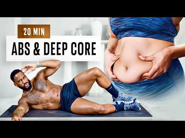 20 Min ABS & DEEP CORE Workout (No Equipment + No Repeats)