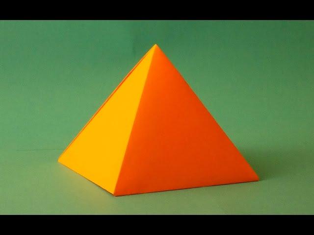 Origami pyramid how to make pyramid of paper scheme pyramid of Cheops