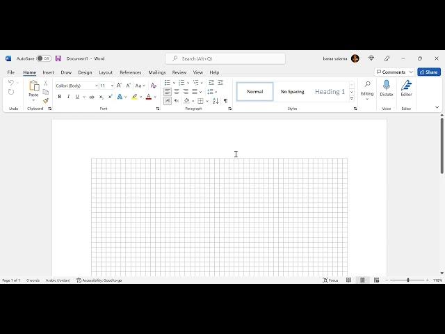 How to remove Grids In Microsoft Word