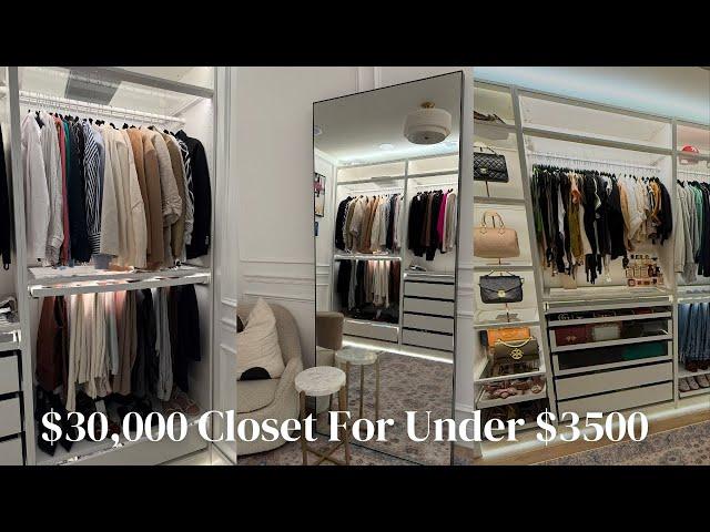 DIY Ikea Pax Wardbrobe: Luxury Closet Tour on a BUDGET! $30,000 Closet for Under $3500!