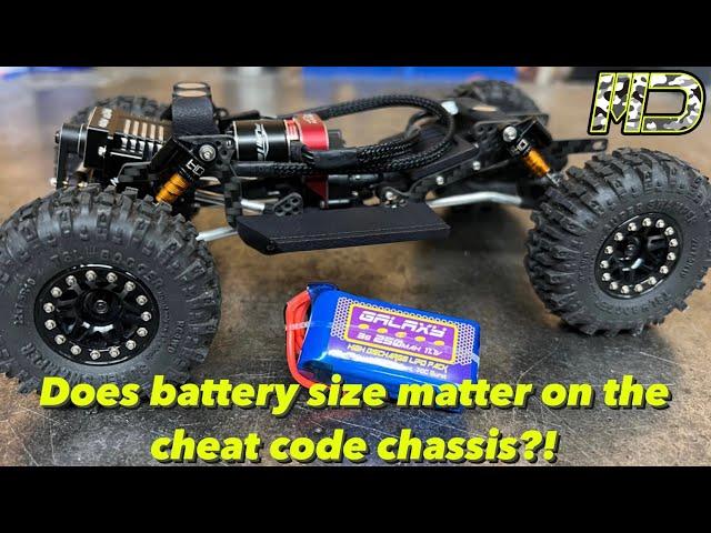 Battery selection for your SCX24 Cheat Code Chassis builds! Size matter?!