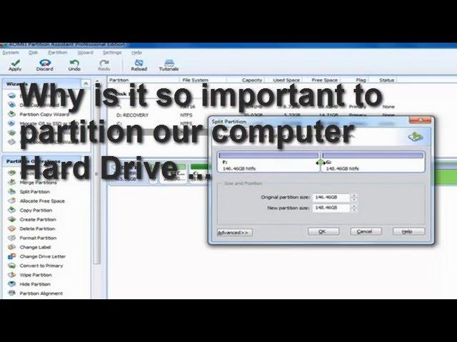 Why do you need to partition the hard drive