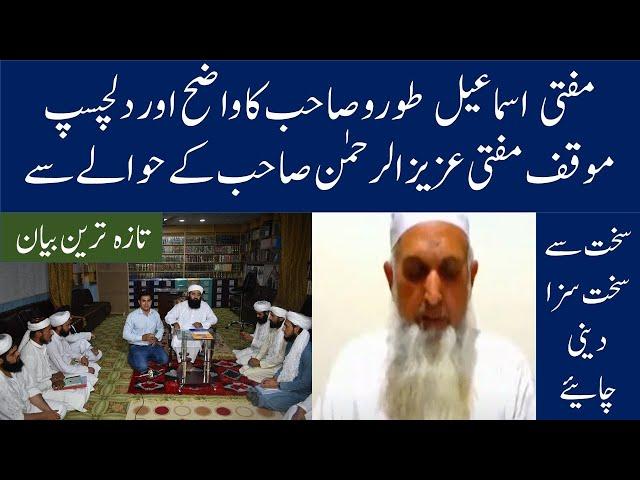 Mufti Aziz ur Rehman Scandal | Shooing Reaction of Mufti Ismail Toru about Aziz Rehman Scandal