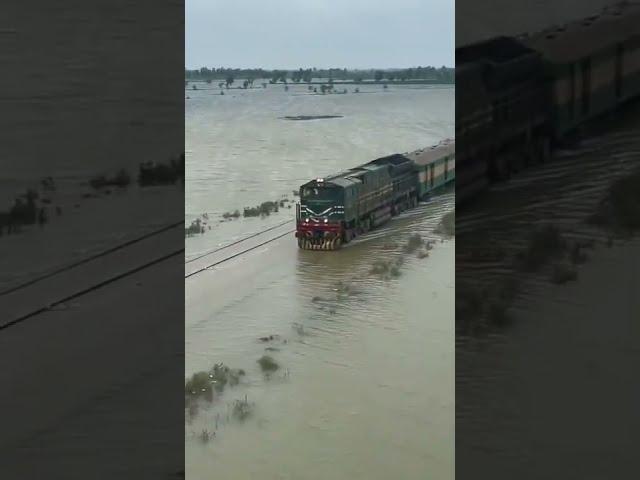 Video Viral | Train Selab K Pani Main Chalne Lagi