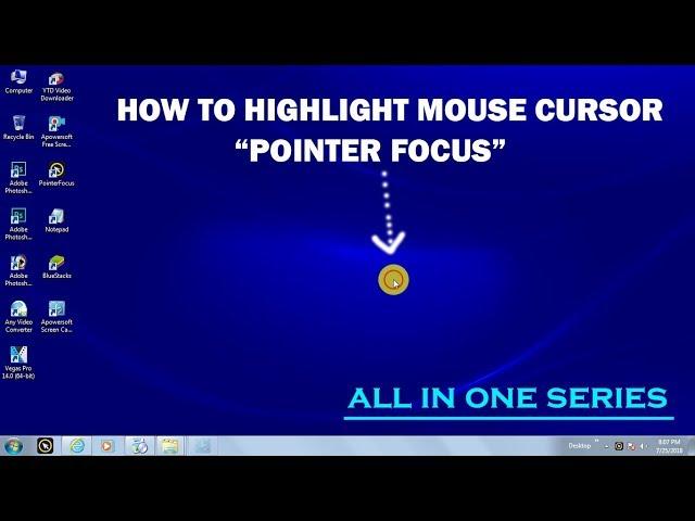 How to highlight mouse curosr or pointer in any windows | get a ring outside  the mouse cursor