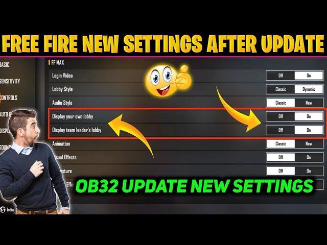 FREE FIRE NEW SETTING DISPLAY YOUR OWN LOBBY | DISPLAY TEAM LEADER'S LOBBY SETTING FREE FIRE MAX