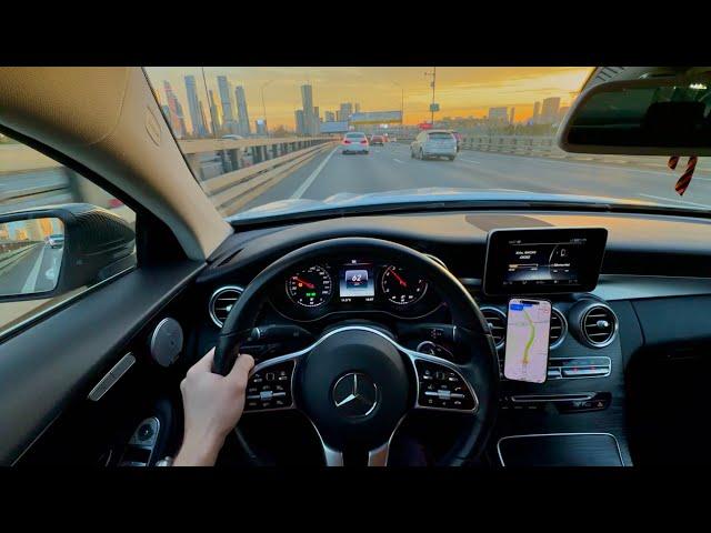 MERCEDES C200 ОТ ПЕРВОГО ЛИЦА | По Москве под Xcho | Stage 1 & Выхлоп