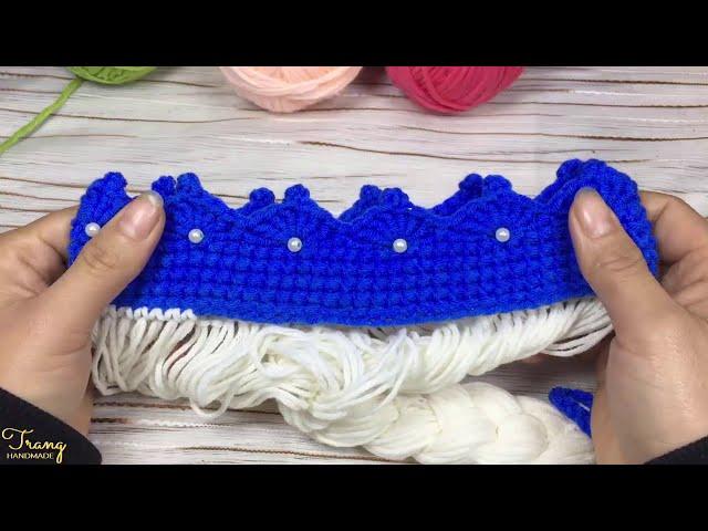 Móc Vương Miện Elsa Bằng Len Cho Bé Gái - Trang Handmade