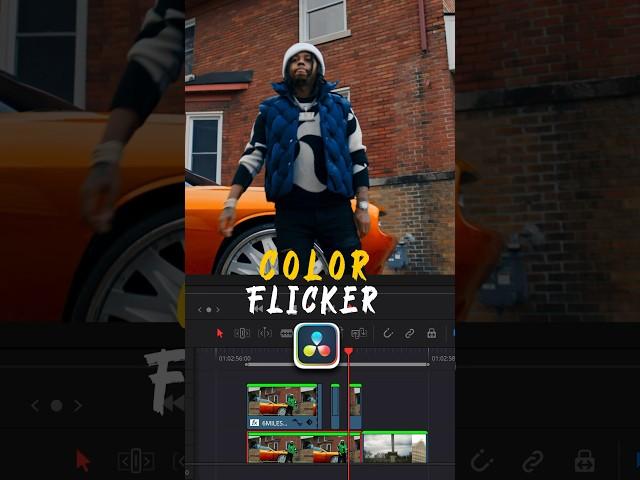 Color flicker transition in DaVinci Resolve